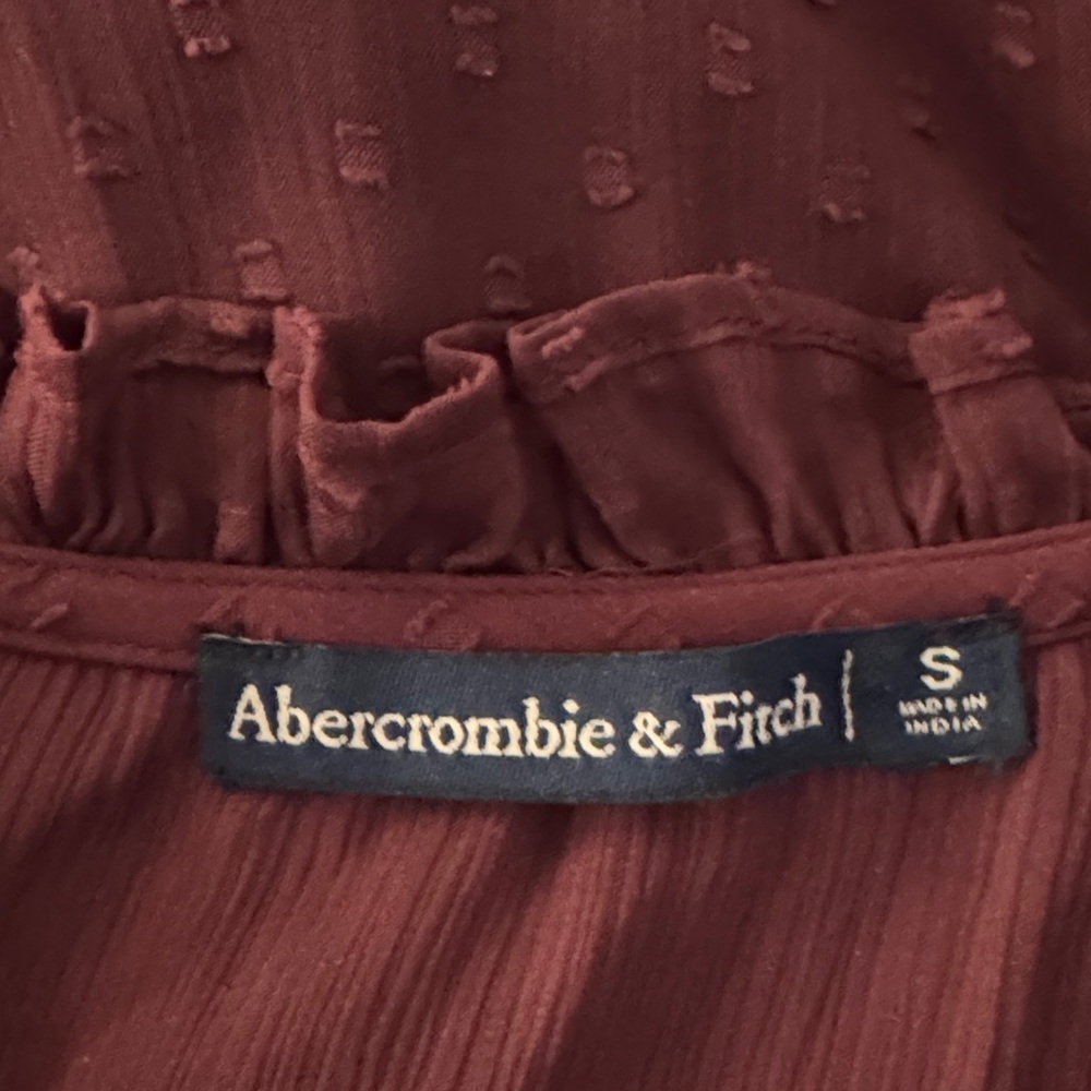 Abercrombie & Fitch Deep Burgundy Blouse - Picture 2 of 8